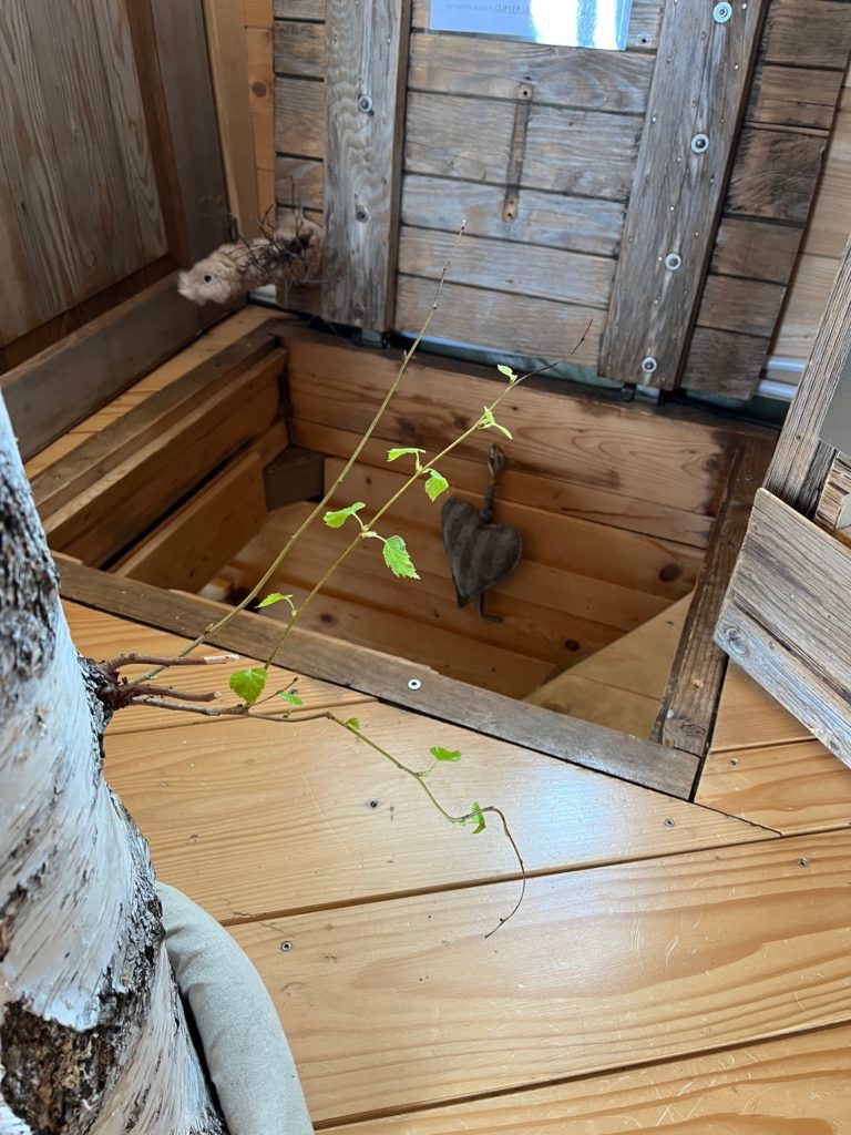 cabane du haut-doubs-les-gras-Trappe accès chambre